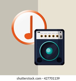 music illustration design, editable vector