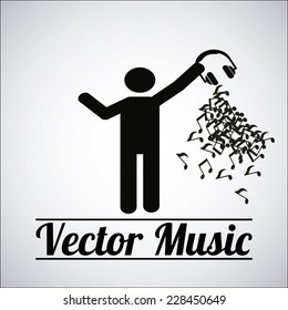 music illustration over gray color background
