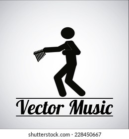 music illustration over gray color background