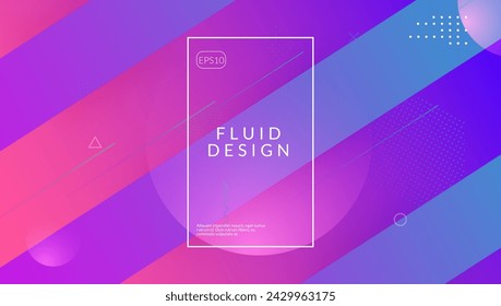 Music Illustration. Party Abstract Art. Purple Dynamic Pattern. 3d Layout. Retro Corporate Brochure. Horizontal Page. Tech Landing Page. Pink Music Illustration