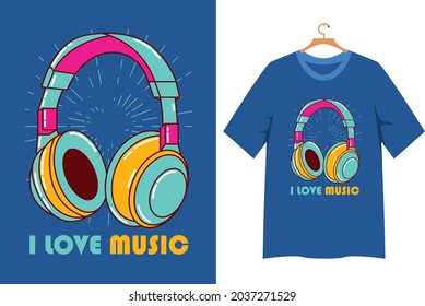 music illustration t shirt design