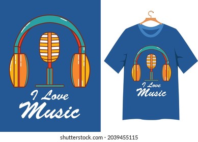 music illustration t shirt design