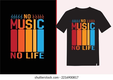 Music illustration for t shirt design