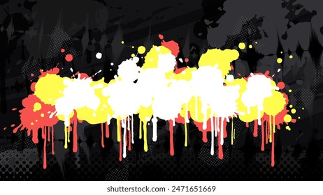 Music image vector background illustration_hip hop_graffiti_street_paint_16:9