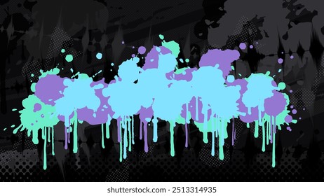 Music image vector background illustration_hip hop_graffiti_street_paint_16:9