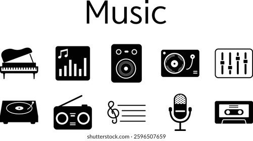 Music Instrument and Audio Icons