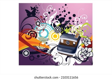 Music instrument background series, vector illustration of bells with grunge details.