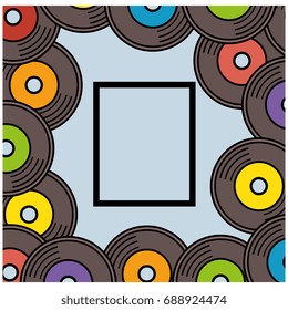Music instrument emblem frame