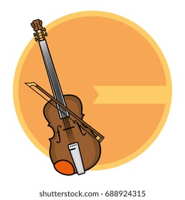 Music instrument emblem label