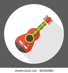 music instrument guitar flat icon