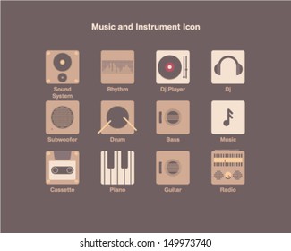 Music and Instrument Icon