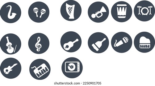 Music Instrument  icon vector design