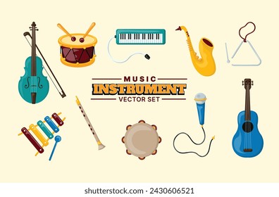Music Instrument Illustration Vector Set
