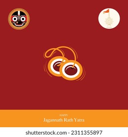 Music instrument for jagannath yatra illustration for festival