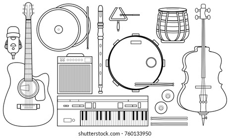 Music Instrument Kit Vector
