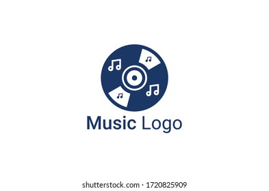 music instrument logo design vector template