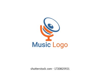 music instrument logo design vector template