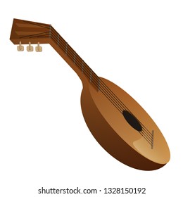 Music instrument mandola isolated vector illustration