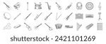 Music Instrument Outline Illustration, Vector Set