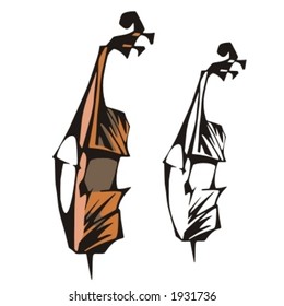 Music Instrument Series. Vector illustration of a tunning cello.