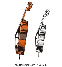 Music Instrument Series. Vector illustration of a tunning cello.