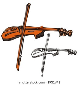 Music Instrument Series. Vector illustration of a violin.