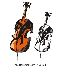 Music Instrument Series. Vector illustration of a tunning cello.