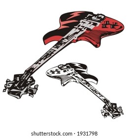Music Instrument Series. Vector illustration of an electric guitar.