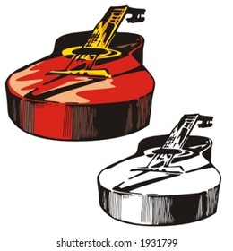 Music Instrument Series. Vector illustration of a classic guitar.