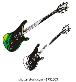 Music Instrument Series. Vector illustration of an electric guitar.