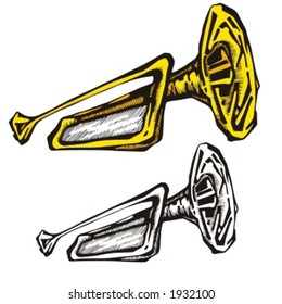 Music Instrument Series. Vector illustration of a trumpet.