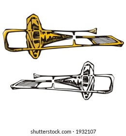 Music Instrument Series. Vector illustration of a trumpet.
