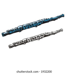 Music Instrument Series. Vector illustration of a clarinet.