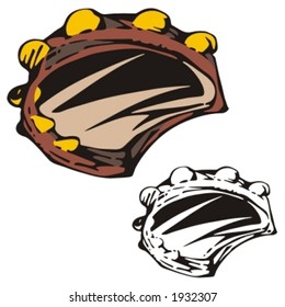 Music Instrument Series. Vector illustration of a timbrel.