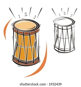 Music Instrument Series. Vector illustration of a drum.