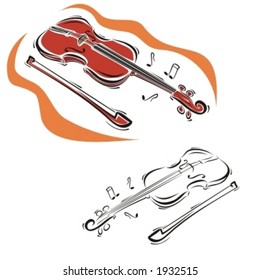 Music Instrument Series. Vector illustration of a cello.