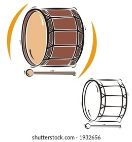 Music Instrument Series. Vector illustration of a drum.