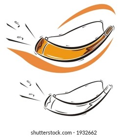 Music Instrument Series. Vector illustration of a horn.