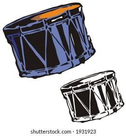 Music Instrument Series. Vector illustrations of a drum.