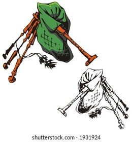 Music Instrument Series. Vector illustrations of a bagpipe.