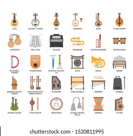 Music Instrument  , Thin Line and Pixel Perfect Icons