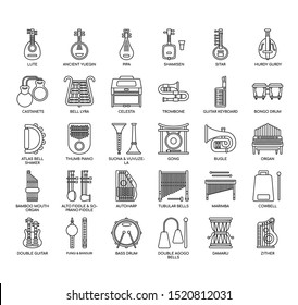 Music Instrument  , Thin Line and Pixel Perfect Icons