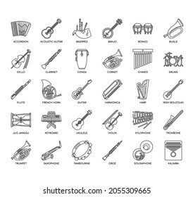 Music Instrument , Thin Line and Pixel Perfect Icons