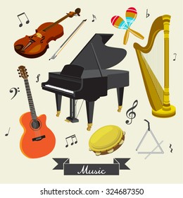Music Instrument Vector Design Illustration