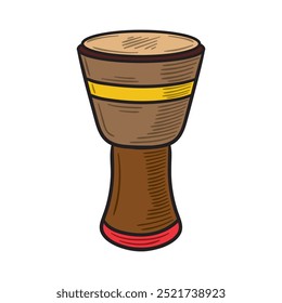 Music Instrumental Illustration Colored - Bongo Drum