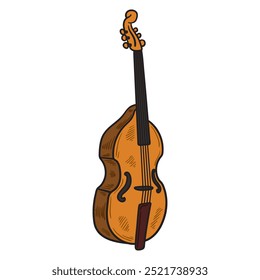 Music Instrumental Illustration Colored - Cello