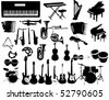 musical instruments silhouette