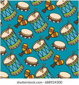 Music instruments background