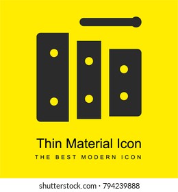 Music instruments bright yellow material minimal icon or logo design