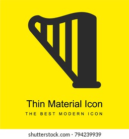 Music instruments bright yellow material minimal icon or logo design